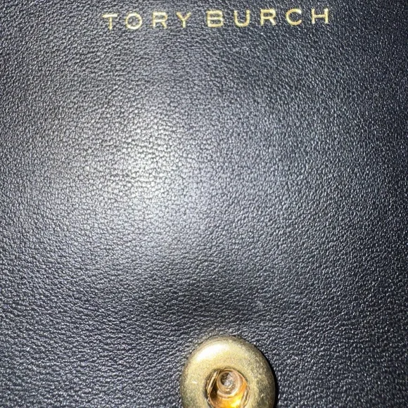 TORY BURCH Fleming Wallet Cross-Body Clutch Black Leather with Gold Hardware - Picture 3 of 8